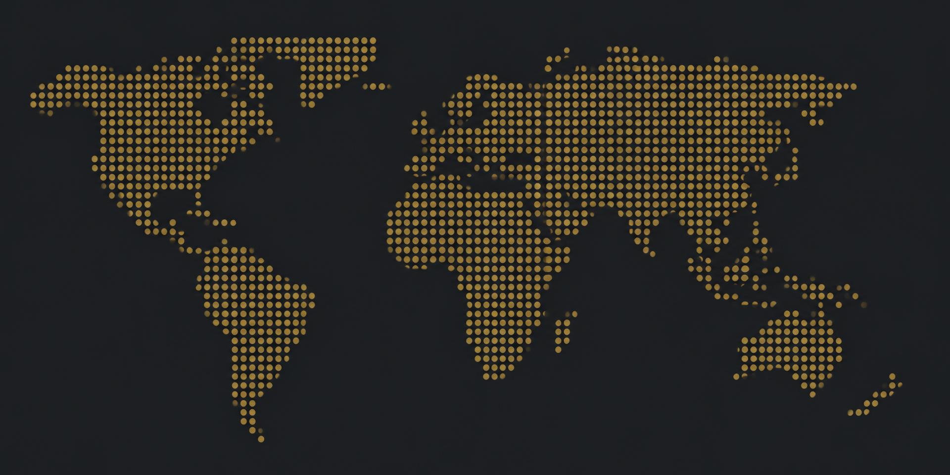 Dotted world map showing Texofil export destinations